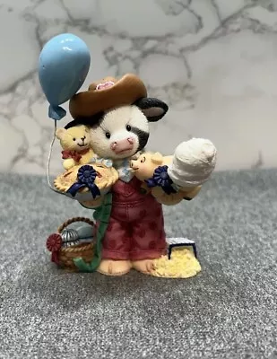 Enesco Mary's Moo Moos Figurine “A Fair To Remember” #610933 Cow Collectibles • $14.99