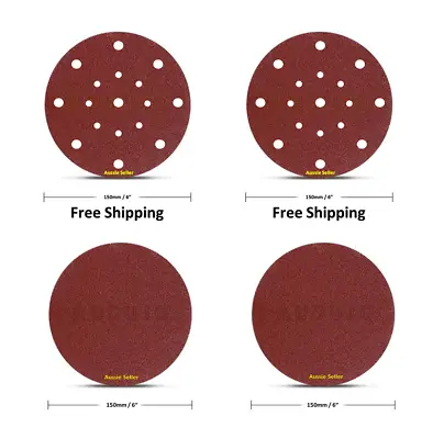 150mm / 6  40 - 1000 Grit Plaster Drywall Sanding Discs Pads Hook Loop • $20