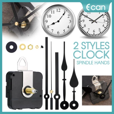 12pcs Wall Clock Quartz Movement Motor Mechanism Long Spindle Hands Repair Kit • $10.45