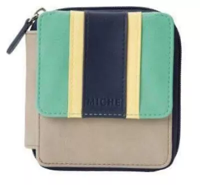 Miche Mosaic Wallet Blue Green Yellow Gray NIP Folding • $10