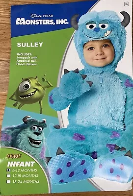 Spirit Brand Monsters Inc Sulley Infant Costume 6-12 Months **No Gloves** • $10