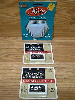 Vintage Kuly Haircutter Made In Germany & Two 5 Packs Of Wilkinson Sword Blades • $29.80