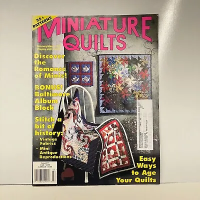 Miniature Quilts Vintage Magazines 1995 25+ Patterns Designs Back Issues #17 • $9.99
