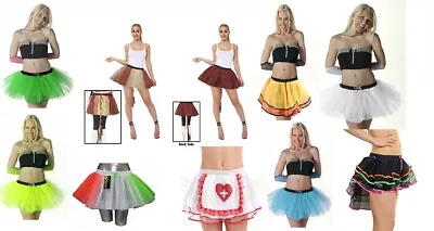 Ladies Layer Skirt Hen Night Pride Irish Jungle Tail Burlesque TuTu Skirts 8-14 • £7.99