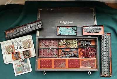 Meccano Construction Building  Set Motorized 1920's 3x Antique • $150