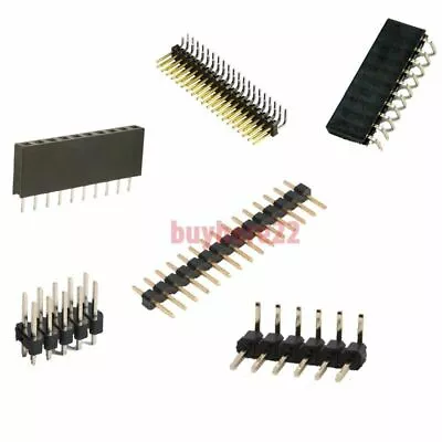 £2.99 • Buy 40 Pin 0.1  2.54mm Male Female SIL Header Socket Single Double Row Strip PCB UK