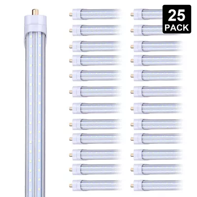 T8/T10/T12 8FT LED Tube Light Single Pin FA8 8Feet LED Bulbs V Shape Shop Light • $288.99