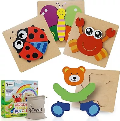 ToyerZ Wooden Puzzle Educational & Learning Montessori Toy For Kids Babies 23pcs • $4.99