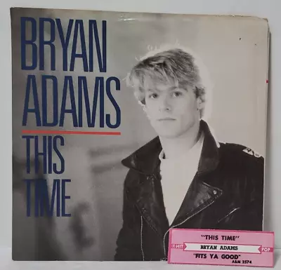 BRYAN ADAMS This Time 45 RPM Picture Sleeve ONLY W/ Jukebox Title Strip *D7 • $5.40