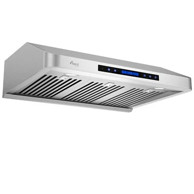 $312 • Buy Awoco RH-S10-S 30  & 36  S/S 7 H Range Hood, 4 Speeds, 8  Vent, 1000 CFM, LED