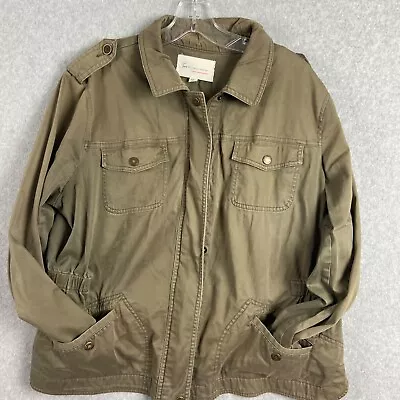 Two Vince Camuto Womens Jacket 1X Plus Sage Green Military Barn Chore Coat • $14.99