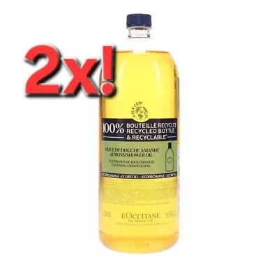 2x L'Occitane Almond Shower Oil Refill 16.9 Oz Free Shipping!! • $44.99