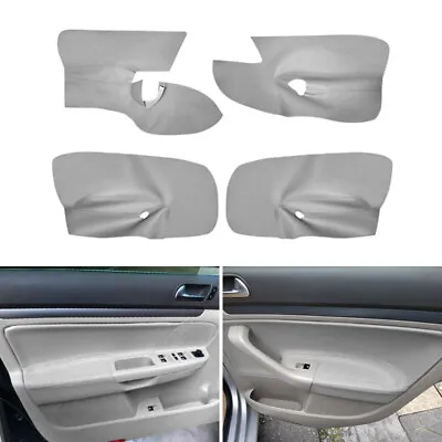 4pcs Door Panel Armrest Lid Cover For VW Golf V MK5 Jetta 05-10 Gray Leather 4dr • $31.99