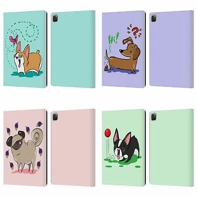 OFFICIAL GRACE ILLUSTRATION DOGS LEATHER BOOK WALLET CASE COVER FOR APPLE IPAD • £24.95