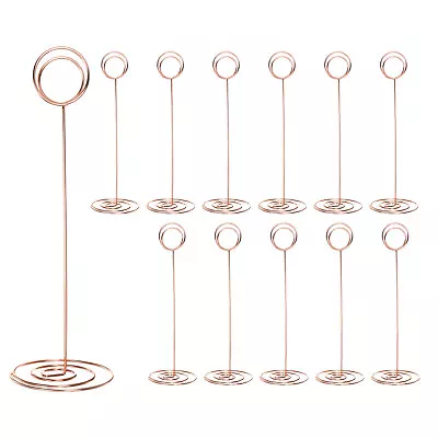 12pcs Table Number Holders 220mm Tall 70mm Base Width Round Rose Gold • £19.74