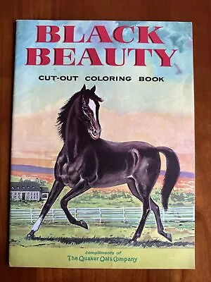 Black Beauty Cut-out Coloring Book 1958 Quaker Oats Company SEALED With Crayons • $50