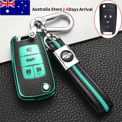 $26.99 • Buy FOR CHEVROLET CRUZE FLIP KEY COVER CASE FOB FOR HOLDEN FOR BUICK 4 BUTTON Green