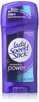 Lady Speed Stick Deodorant 2.3 Ounce Powder Fresh Invisi Dry (68ml) (2 Pack) • $14.22