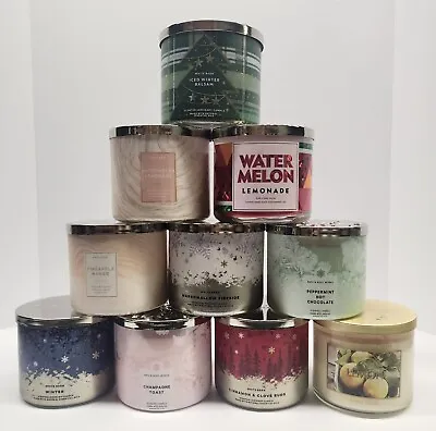 Bath & Body Works Or White Barn 3 Wick Candles Jar 14.5 Oz You Choose Scent NEW • $15