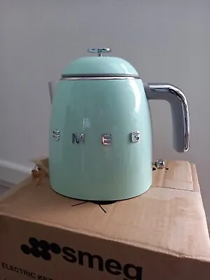 Smeg Retro 50's Style 0.8L 1400w Mini Kettle Stainless Steel Sage Pastel Green • £99.99