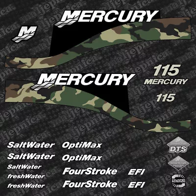 Mercury 115 Cameo Outboard (1999-2004) Blue Decal Aufkleber Adesivo Sticker Set • $70