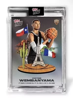 2023-24 Topps Now Victor Wembanyama RC Spurs VW-4 PRESALE CONFIRMED ORDER • $28.75