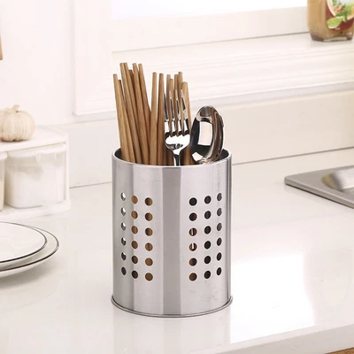 £9.25 • Buy Chopsticks Tube Kitchen Accessories Home Storage Organizer Stainless Steel