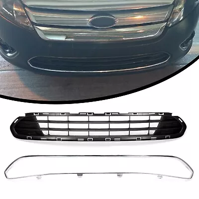 $48.20 • Buy 2PCS Front Bumper Lower Grille W/Chrome Molding Trim For 10 11 2012 Ford Fusion