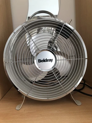 £9 • Buy Beldray Metal 9 Inch Table Fan. Cream In Colour. Used.