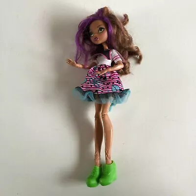 Monster High Clawdeen Wolf Doll 11  Brown Puple Hair Rope Broken Heart Dress • $12.99