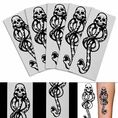 $6.99 • Buy 5pcs Harry Potter Death Eaters Dark Mark Tattoos Cosplay Accessories Party