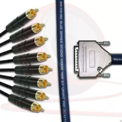 25 Pin D Sub To RCA Cable. Serial Db-25 Van Damme Multicore Snake Loom Lead • £102.65