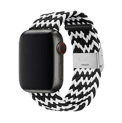 $9.99 • Buy Braided Nylon Strap Band For Apple Watch 38 40 41 42 44 45 Mm 8 SE 7 6 5 4 3 2 1