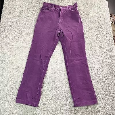 Vintage Gloria Vanderbilt Corduroy Pants Women's Jeans Purple 90s Size 12 • $18.99