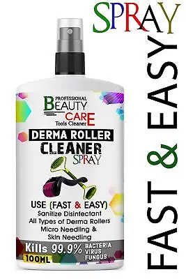 Derma Roller Cleaner Steriliser Tools Makeup Brush Surface Spray 100ML • £4.39