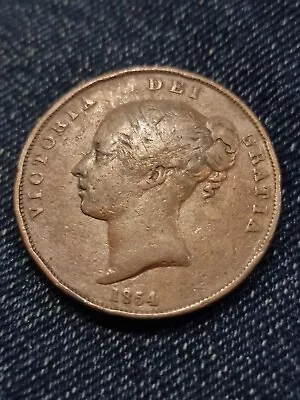 1854 Victorian Copper Penny Coin / Victoria 1d  • £22