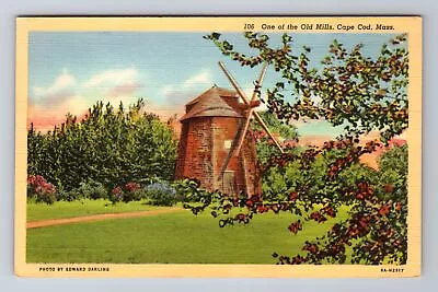 Cape Cod MA-Massachusetts One Of Old Mills Antique Vintage Souvenir Postcard • $7.99