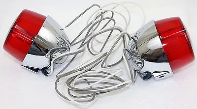 2X Chrome 12V Motorcycle Turn Signal Running Light: Harley Davidson 68514-73 (R) • $24.95