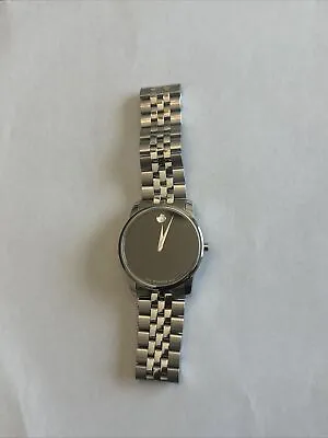 Movado Museum Classic Quartz Black Dial 40mm Stainless Steel Men's Watch 0607199 • $299.98