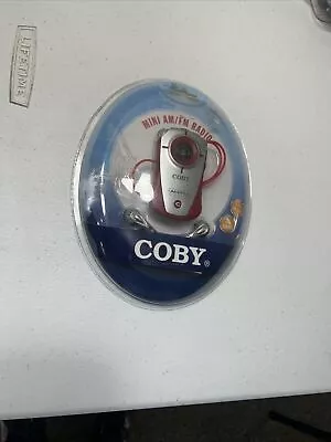 New Coby Mini AM/FM Radio Red CX-71 W/ Headphones Sealed • $9.99