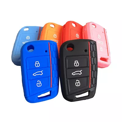 Fit VW Tiguan Golf Arteon 3 Button Remote Smart Key Fob Silicone Skin Case Cover • $4.96