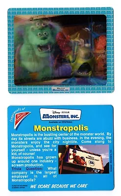Disney's Monsters Inc. Lenticular Walmart Exclusive Promo Card Nabisco 2002 • $2.95