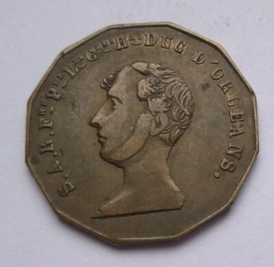 £6.77 • Buy 1842 DEATH Of DUKE OF ORLEANS  FRENCH HISTORICAL ANTIQUE MEDAL 