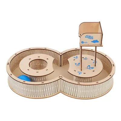  Hamster Maze Pet Climbing Ladder Wooden Playset Gerbil Labyrinth Toy Log • £13.25