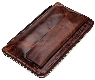 2019 Vintage Genuine Cowhide Leather Wallet Men's Travel Clutch Bag Bifold Purse • $29.44