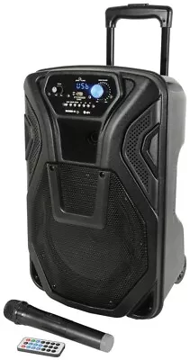 QTX Busker 10 Portable PA Speaker System With VHF Mics & Media Player • £224.99