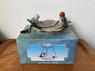 £4.50 • Buy Crafty Creatures Hanging Ceramic Bird Bath / Feeder - 6”