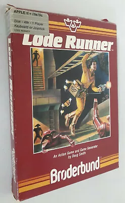 $295 • Buy Lode Runner By Broderbund For Apple II+,IIe,IIc,IIgs 1983
