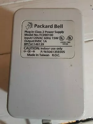 021 Packard Bell AC Adapter Power Supply (Model: TC090100)  (P/N: 5061359305) • $12.99