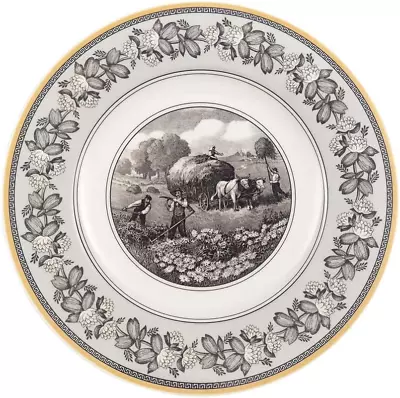 Audun Ferme Dinner Plate 10.5 In White/Gray/Yellow • $66.99